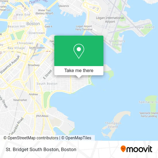 St. Bridget South Boston map