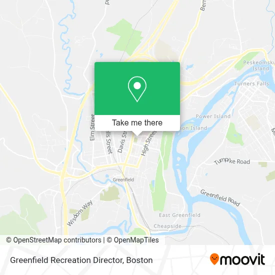 Greenfield Recreation Director map