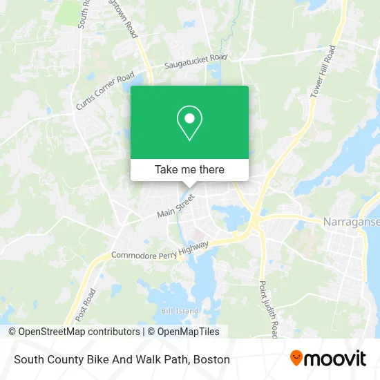 South County Bike And Walk Path map