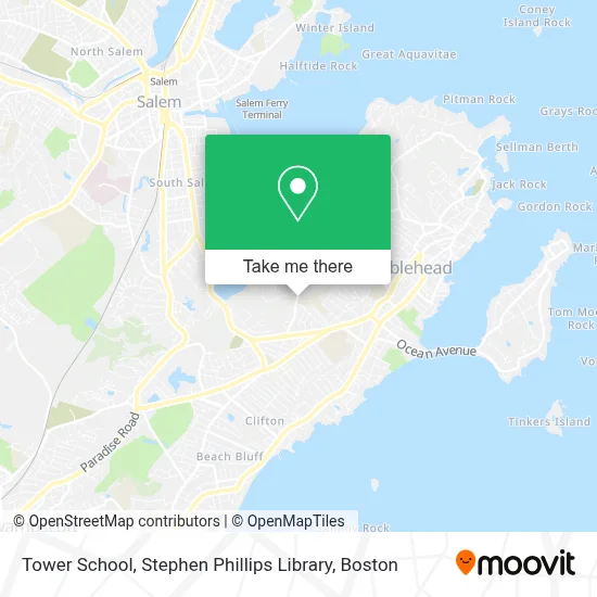 Tower School, Stephen Phillips Library map