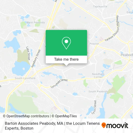 Barton Associates Peabody, MA | the Locum Tenens Experts map