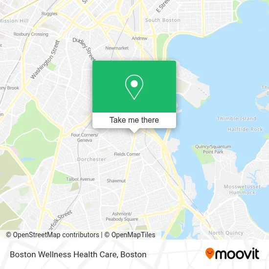 Boston Wellness Health Care map