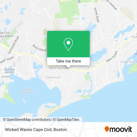 Wicked Waves Cape Cod map