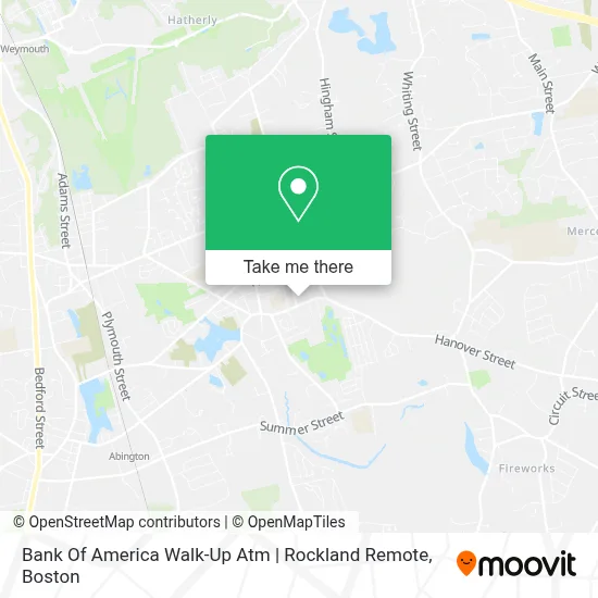 Bank Of America Walk-Up Atm | Rockland Remote map