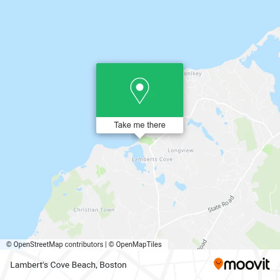 Lambert's Cove Beach map