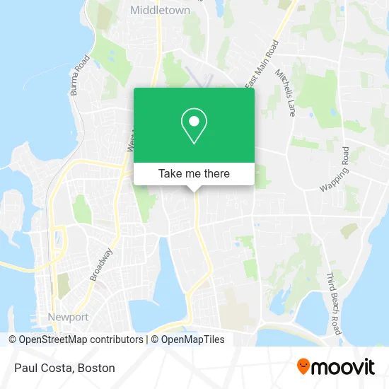 Paul Costa map