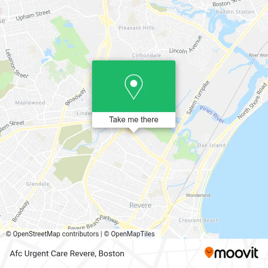 Afc Urgent Care Revere map