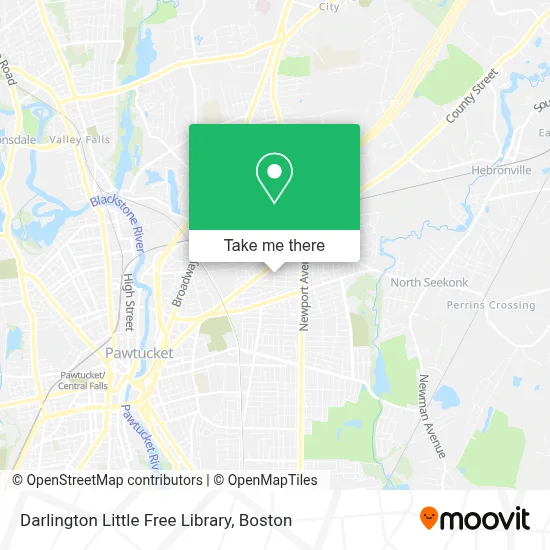 Darlington Little Free Library map