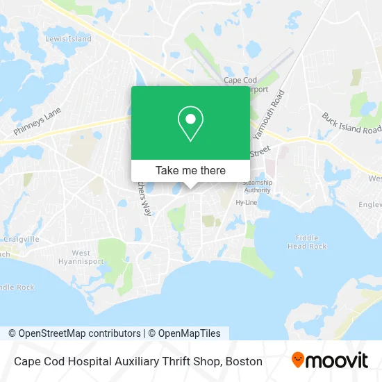 Cape Cod Hospital Auxiliary Thrift Shop map