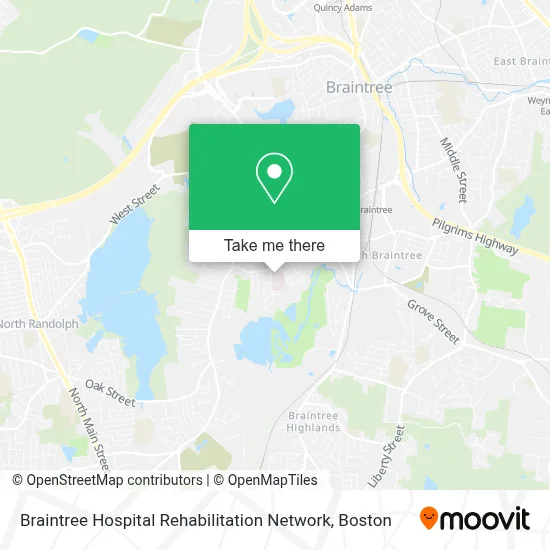 Braintree Hospital Rehabilitation Network map