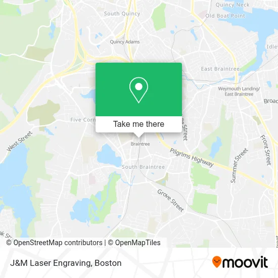 J&M Laser Engraving map