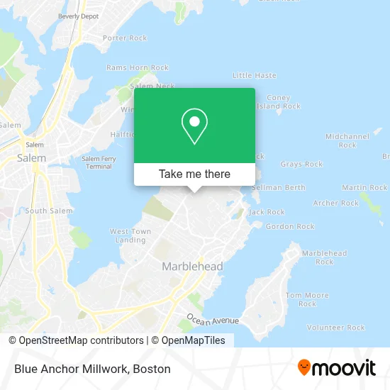 Blue Anchor Millwork map