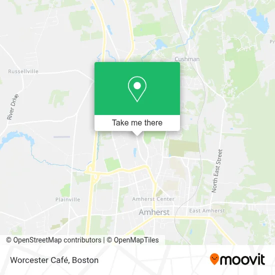 Worcester Café map
