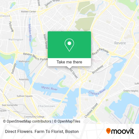 Direct Flowers. Farm To Florist map