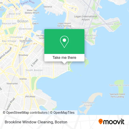 Brookline Window Cleaning map