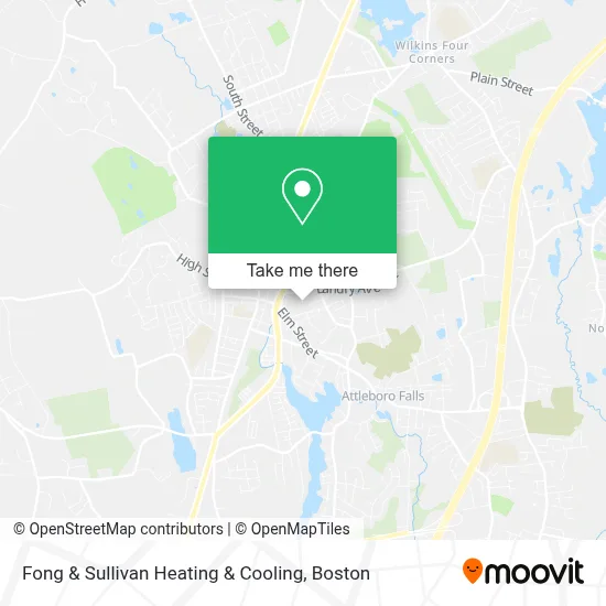 Fong & Sullivan Heating & Cooling map