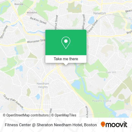 Fitness Center @ Sheraton Needham Hotel map