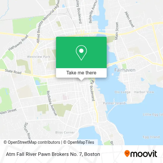 Atm Fall River Pawn Brokers No. 7 map