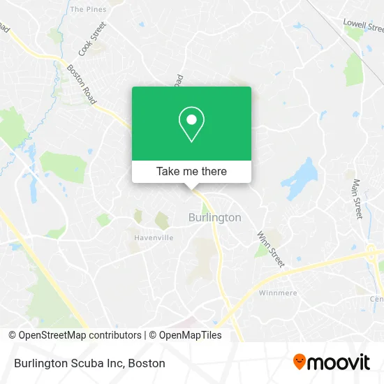 Burlington Scuba Inc map