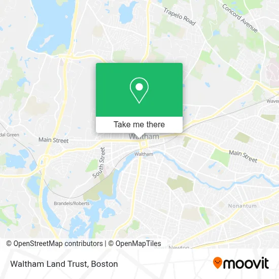 Waltham Land Trust map