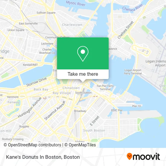 Kane's Donuts In Boston map