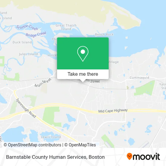 Barnstable County Human Services map