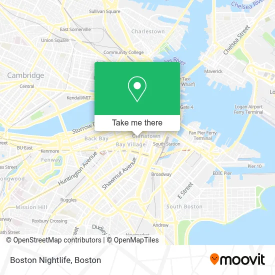 Boston Nightlife map