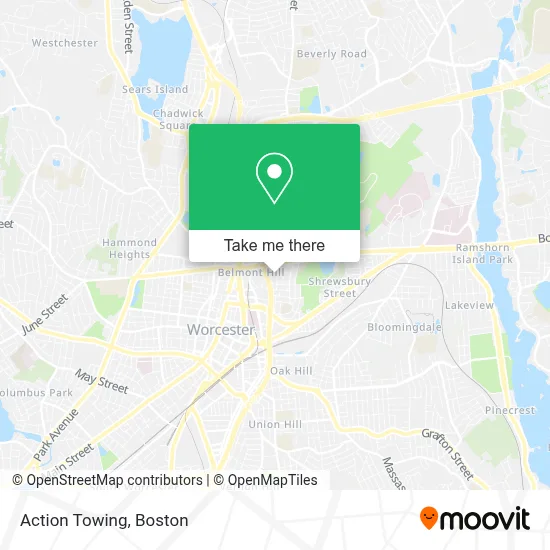 Action Towing map