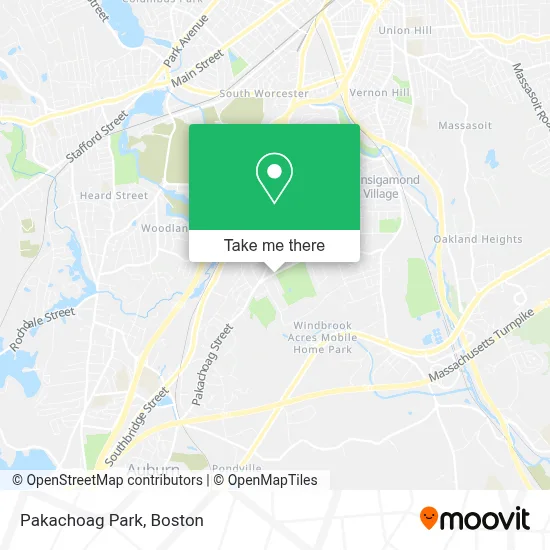 Pakachoag Park map