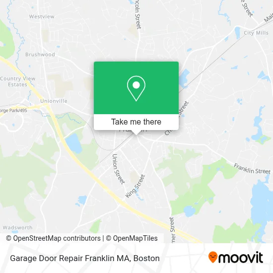 Garage Door Repair Franklin MA map