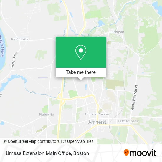 Umass Extension Main Office map