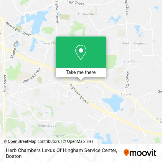 Herb Chambers Lexus Of Hingham Service Center map