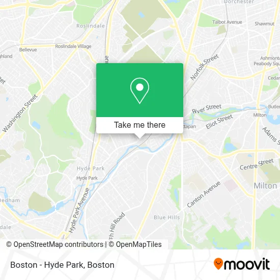 Boston - Hyde Park map