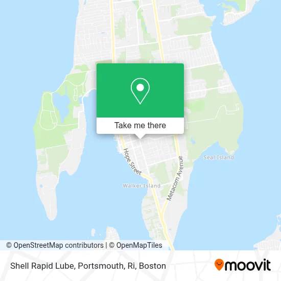 Shell Rapid Lube, Portsmouth, Ri map