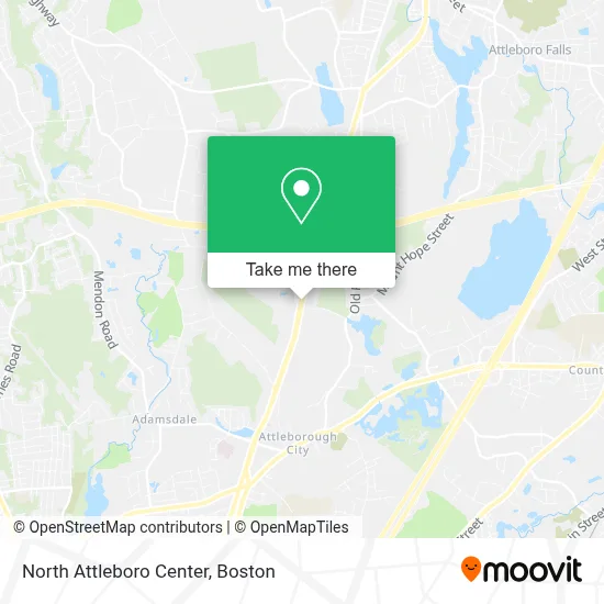North Attleboro Center map