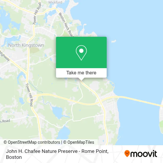 John H. Chafee Nature Preserve - Rome Point map
