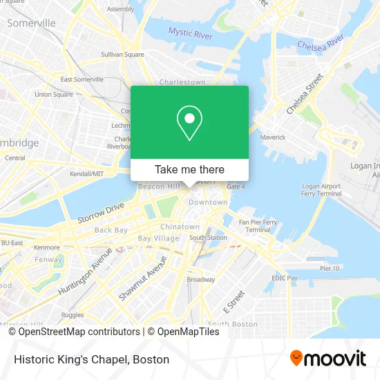 Historic King's Chapel map