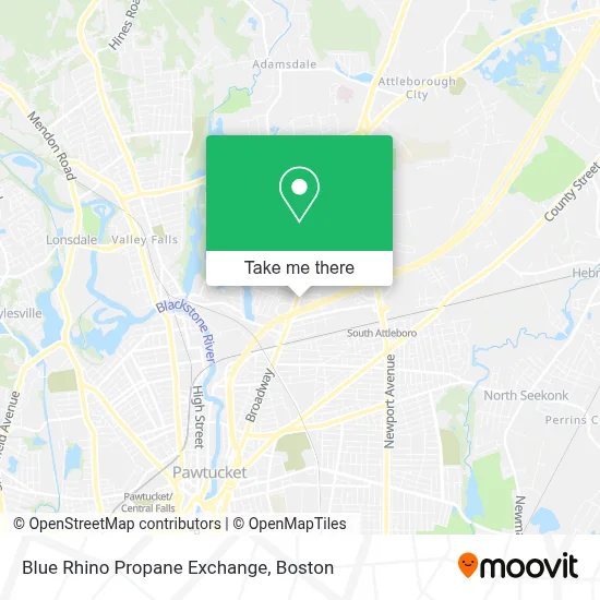 Blue Rhino Propane Exchange map