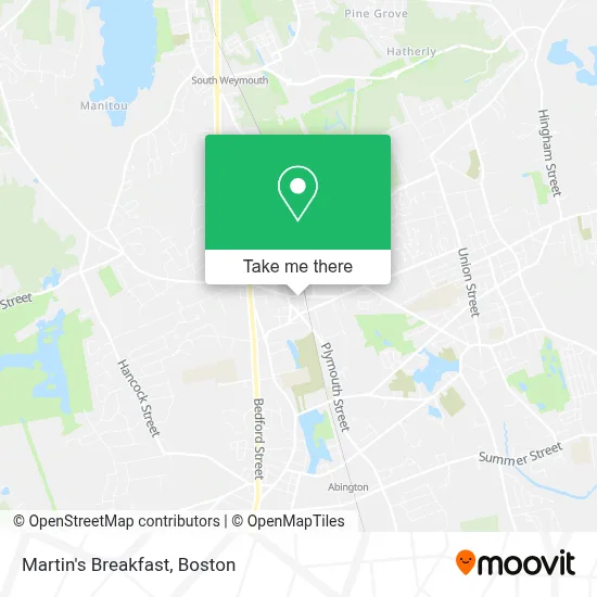 Martin's Breakfast map