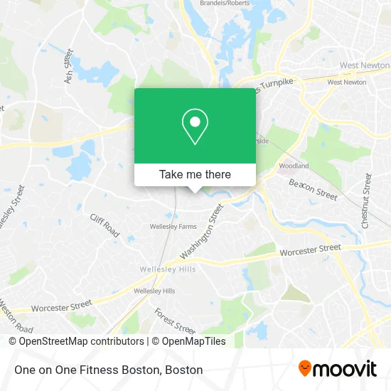 One on One Fitness Boston map