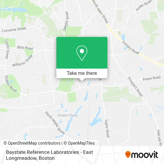 Baystate Reference Laboratories - East Longmeadow map