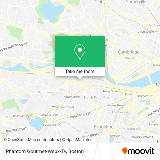 Phantom Gourmet-Wsbk-Tv map