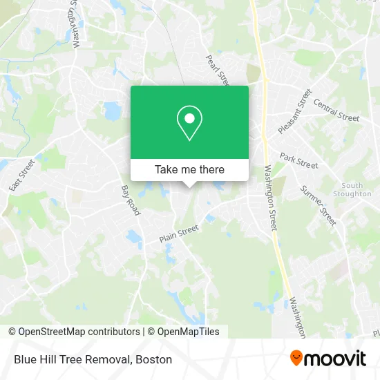 Blue Hill Tree Removal map