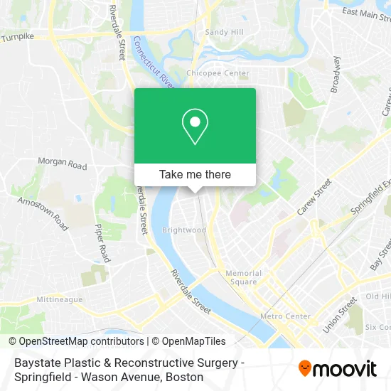 Baystate Plastic & Reconstructive Surgery - Springfield - Wason Avenue map