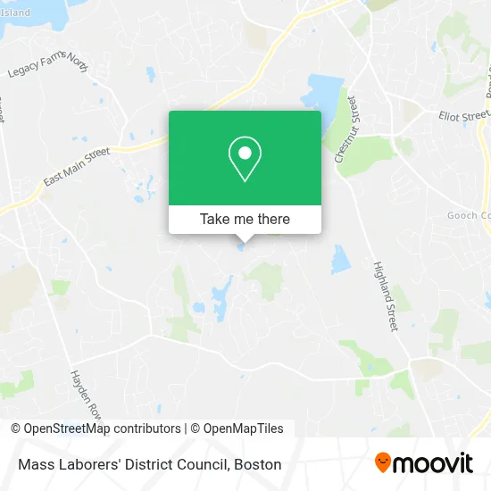 Mass Laborers' District Council map