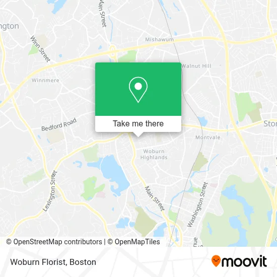 Woburn Florist map