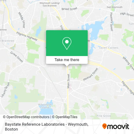 Baystate Reference Laboratories - Weymouth map