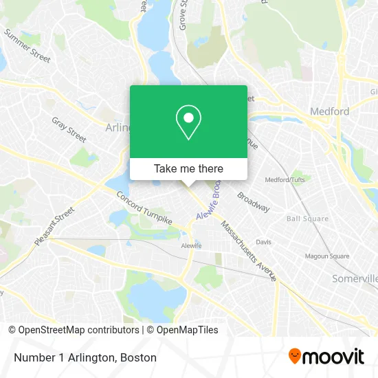 Number 1 Arlington map