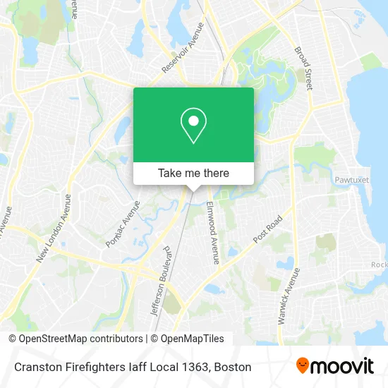 Cranston Firefighters Iaff Local 1363 map