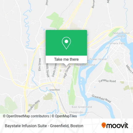 Baystate Infusion Suite - Greenfield map